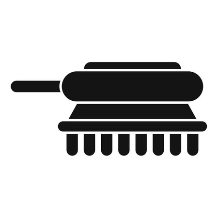 Black simple icon of a head massager, a device used for relaxation and reducing stressのイラスト素材