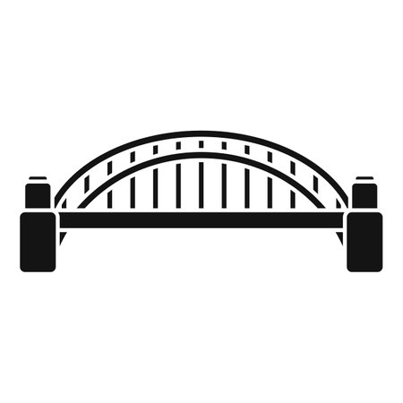 Sydney harbour bridge icon in black simple style isolated on white backgroundのイラスト素材