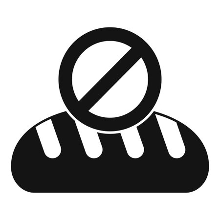 This icon represents the concept of gluten intolerance and celiac disease, showing the importance of dietary restrictionsのイラスト素材