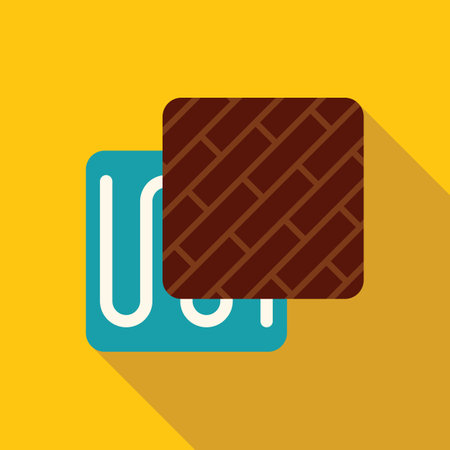 Underfloor heating system installing, warming, heat control, repair and maintenance services conceptのイラスト素材