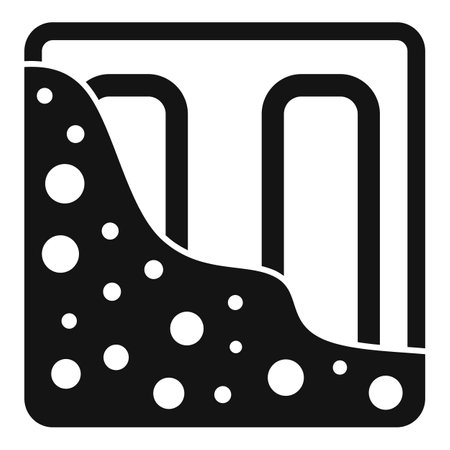 Black silhouette icon of a chocolate bar with nuts isolated on a white backgroundのイラスト素材