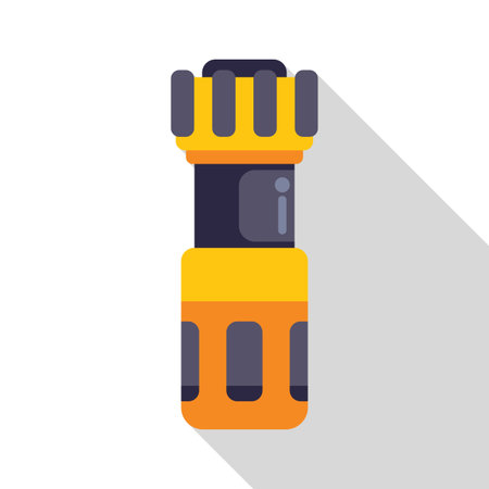 Modern flashlight using the latest technology, perfect for outdoor activitiesのイラスト素材