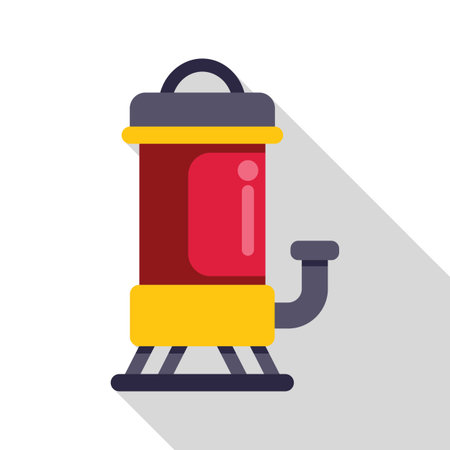 Water pump for pumping water, colorful icon with long shadow on a white backgroundのイラスト素材