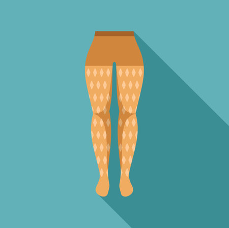 Illustration featuring argyle patterned tights on female legs, showcasing a stylish and fashionable hosiery choiceのイラスト素材