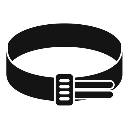 Headlamp is being secured around the head using a adjustable strap, providing a reliable and hands free lighting solution for outdoor activitiesのイラスト素材