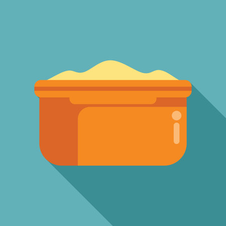 Sandbox full of sand, isolated on a blue background with a long shadowのイラスト素材