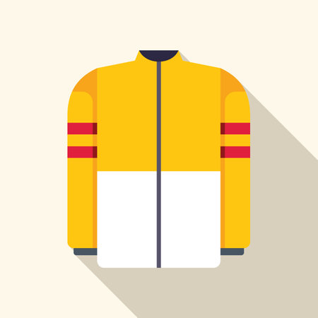 Professional cyclists yellow jacket with long sleeves, designed for high performance cycling racesのイラスト素材