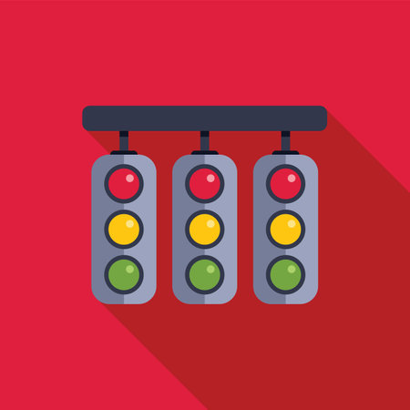 Traffic light system showing green light for go signal, concept of start, success and goのイラスト素材