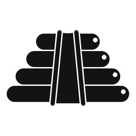 Traditional wooden xylophone standing ready to create melodic soundsのイラスト素材