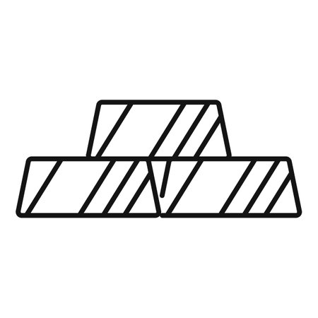 This vector illustration shows three gold bars stacked on top of each other, symbolizing wealth and investmentのイラスト素材