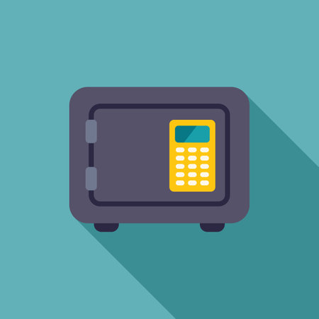 Modern electronic safe providing high level security for your valuablesのイラスト素材