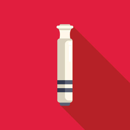 White pool cue stick lying on red pool table iconのイラスト素材