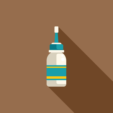 Nasal spray in a dropper bottle providing relief from congestion caused by colds or allergiesのイラスト素材