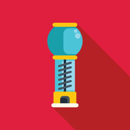 Round capsule gumball dispenser machine dispensing gum ballsのイラスト素材
