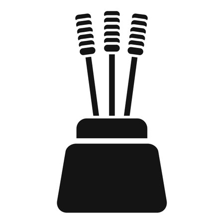 Black glyph icon of a stylish air freshener diffusing fragrance sticksのイラスト素材