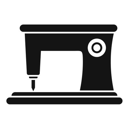 This simple black and white icon evokes sewing, tailoring, and dressmakingのイラスト素材