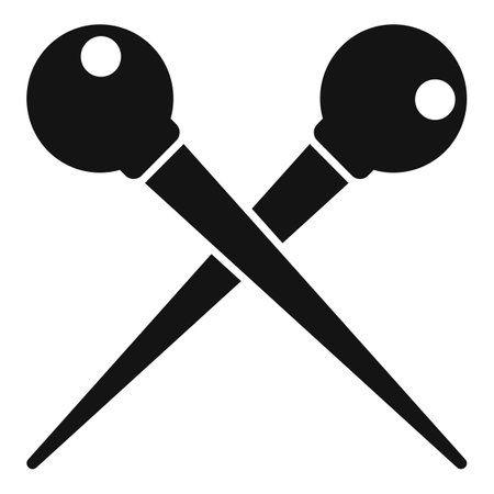 Simple vector icon of two keys crossing, representing security and accessのイラスト素材