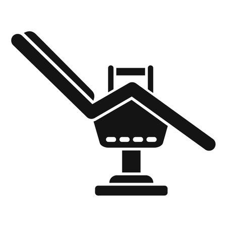 Medical examination couch icon in simple style on a white backgroundのイラスト素材