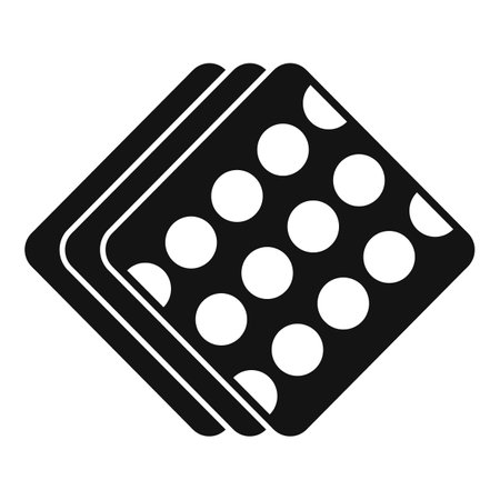 This simple vector icon represents a stack of oral contraceptive pills, symbolizing birth control and reproductive healthのイラスト素材