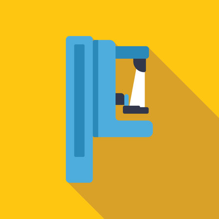 Mammography machine emitting x ray for breast cancer diagnosisのイラスト素材