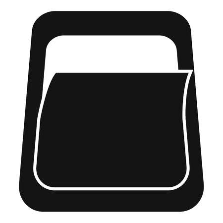 This simple vector icon depicts a file folder, symbolizing data storage and organizationのイラスト素材