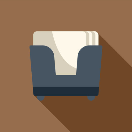 Blue office paper tray holding blank sheets of paperのイラスト素材