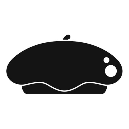 Black and white silhouette of a classic french beret, capturing the essence of parisian style and artistic eleganceのイラスト素材