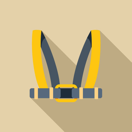 This safety harness is essential for construction workers, roofers, and anyone working at height to prevent fallsのイラスト素材