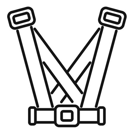 This simple baby safety belt icon represents the essential gear for keeping infants secureのイラスト素材