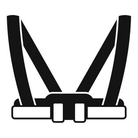 Black vector icon of a safety harness designed to keep babies safe while being carriedのイラスト素材