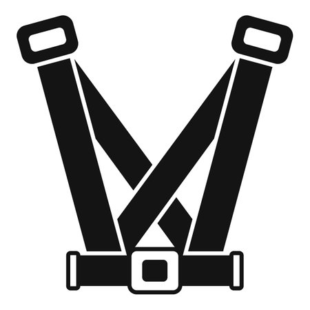 This simple vector icon represents a safety harness, crucial for fall protection in various industries and activitiesのイラスト素材