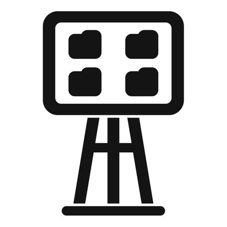 Simple vector icon of a server room data storage showing folders on a boardのイラスト素材