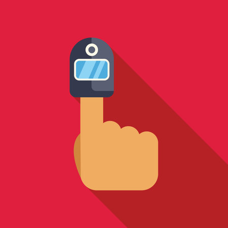 Hand model is wearing a vr device on their finger, experiencing the future of technologyのイラスト素材