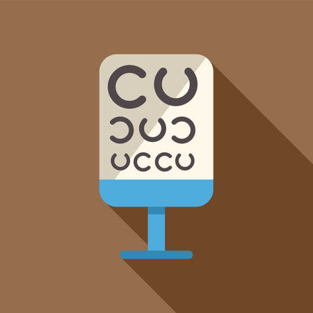 Snellen chart, commonly used for eye examinations, is displaying letters for a visual acuity testのイラスト素材