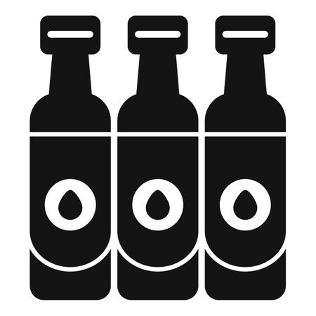 Almond milk bottles icon in simple style on a white backgroundのイラスト素材