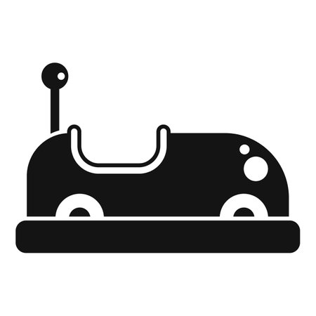 Kid electric car toy with remote control icon, simple style, isolated on white backgroundのイラスト素材