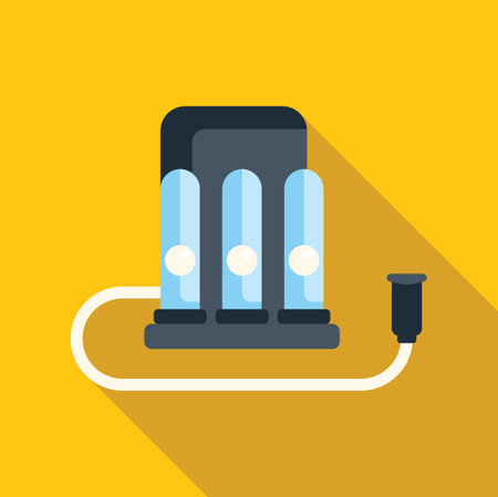 Water purifier working with tubes full of dirty water, purifying drinking water at homeのイラスト素材