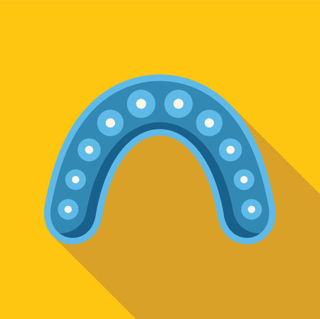 Blue retainer for teeth alignment using modern methods of orthodonticsのイラスト素材