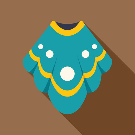 This icon represents a traditional mexican poncho, often worn during celebrations and cultural events, showcasing vibrant colors and intricate designsのイラスト素材
