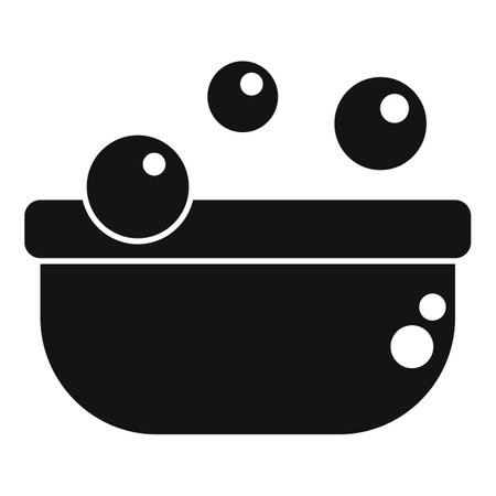 Simple vector icon of a bathtub with foam and bubbles rising above itのイラスト素材