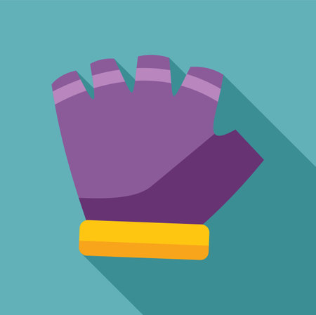 Fitness gloves showing open fingers with wrist support are perfect for weightlifting, cycling, and other activitiesのイラスト素材