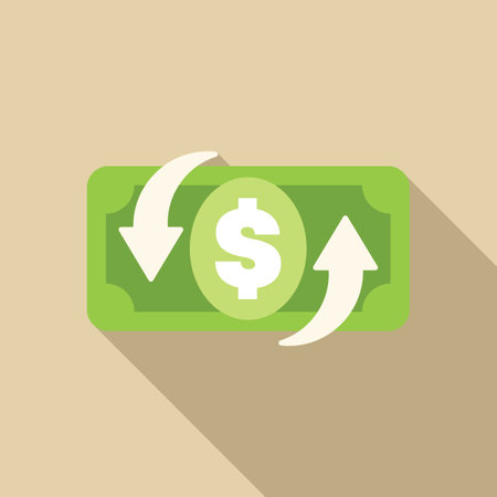 Concept of money circulation, income and expenses, financial crisis and bankruptcyのイラスト素材