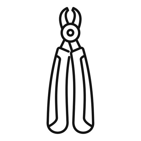 Simple vector illustration of pliers with rubber grip for construction and repair conceptsのイラスト素材