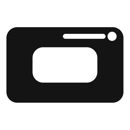 Simple vector icon of a microwave oven, a common household appliance for heating foodのイラスト素材