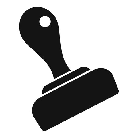Simple vector illustration of a black stamp icon, isolated on a white backgroundのイラスト素材