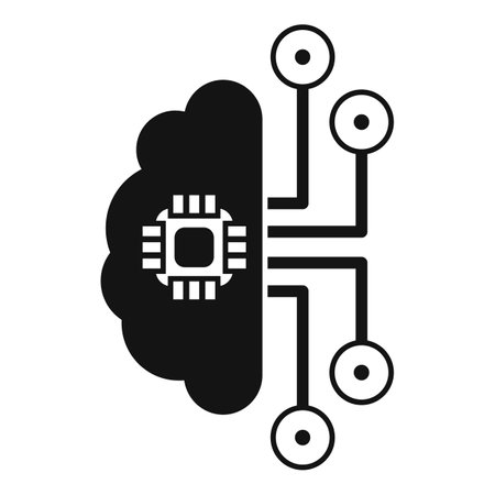 This simple vector illustration represents the concept of artificial intelligenceのイラスト素材
