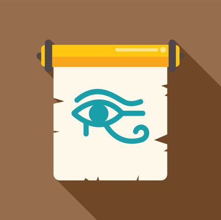 Ancient egyptian papyrus scroll depicting eye of horus symbol, representing protection, royal power, and good health in ancient egyptian religionのイラスト素材