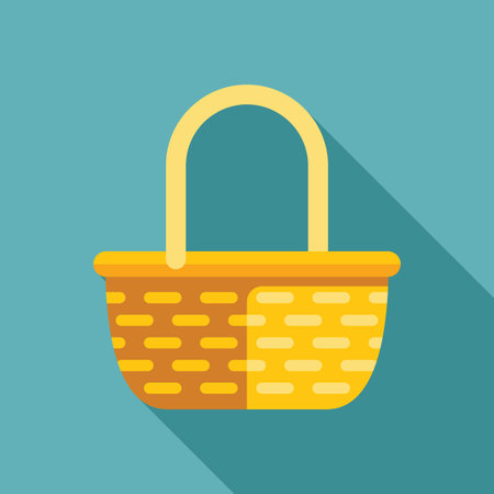 This icon of an empty basket is representing the concept of picnic preparationのイラスト素材