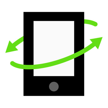 Smartphone is surrounded by green arrows going up and down, representing market volatilityのイラスト素材