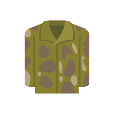 Military camouflage uniform protecting a soldier on a battlefield during a special operationのイラスト素材